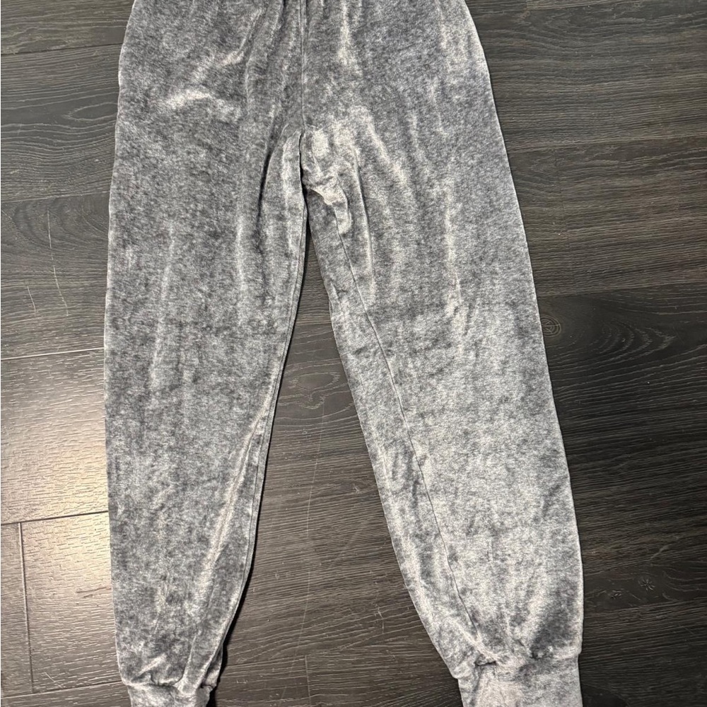 Balmain Gray Joggers with Luxurious Velvet Finish